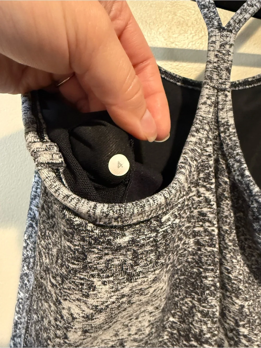 Lululemon Power Y Tank Luon Spray Jacquard White